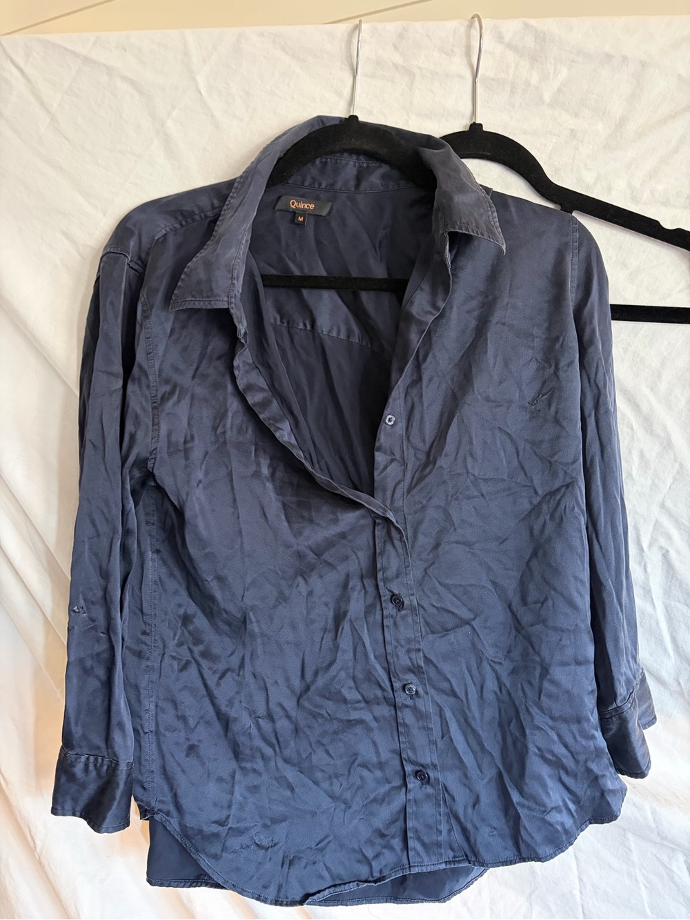 Quince Men's Slate Blue Long-Sleeve Button-Down Shirt